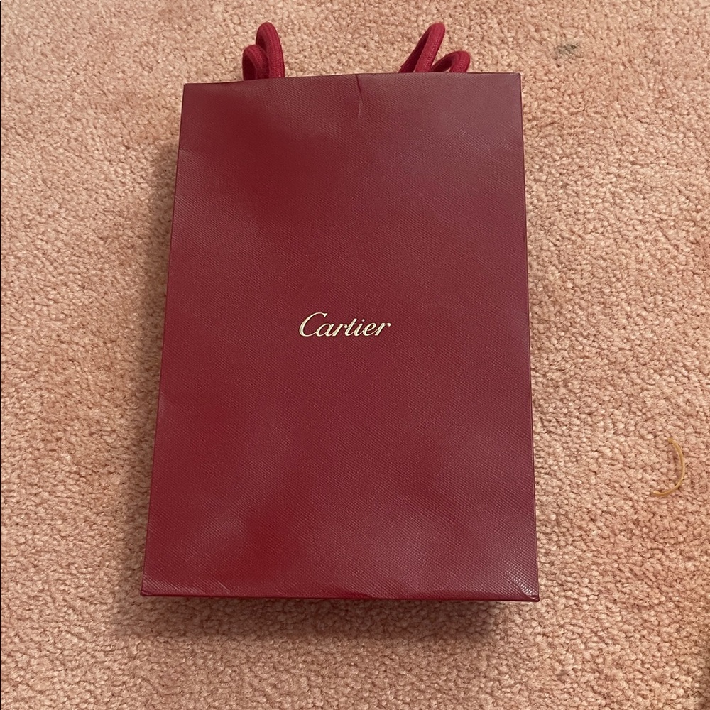 Cartier Burgundy Gift Bag 100% Authentic